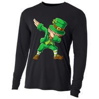 St Patricks Day Dabbing Leprechaun Boys Kids Men Dab Youth Cooling Performance Long Sleeve Crew