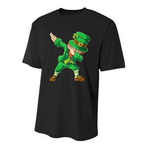 St Patricks Day Dabbing Leprechaun Boys Kids Men Dab Youth Youth Performance Sprint T-Shirt