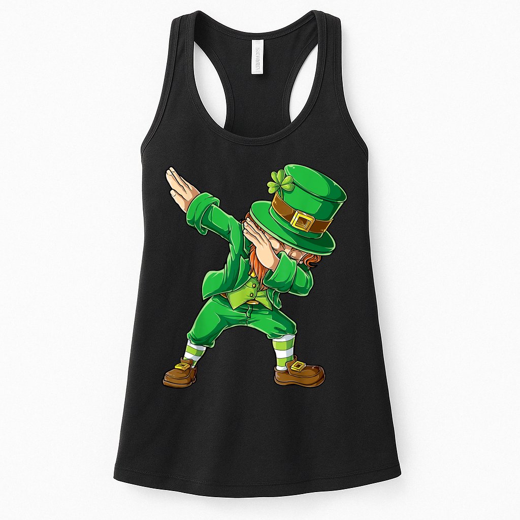 St Patricks Day Dabbing Leprechaun Boys Kids Men Dab Youth Womens Tank Top