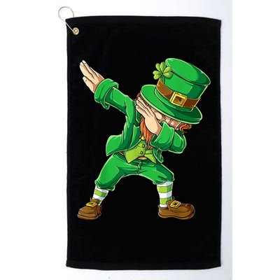 St Patricks Day Dabbing Leprechaun Boys Kids Men Dab Youth Golf Towel