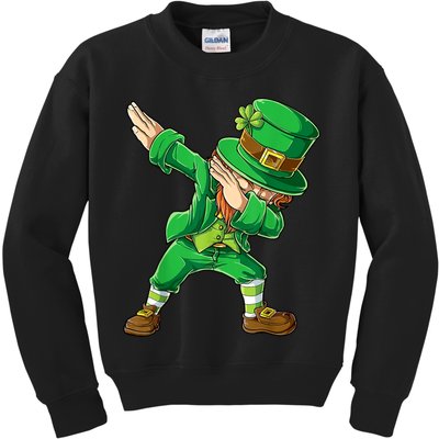 St Patricks Day Dabbing Leprechaun Boys Kids Men Dab Youth Kids Sweatshirt