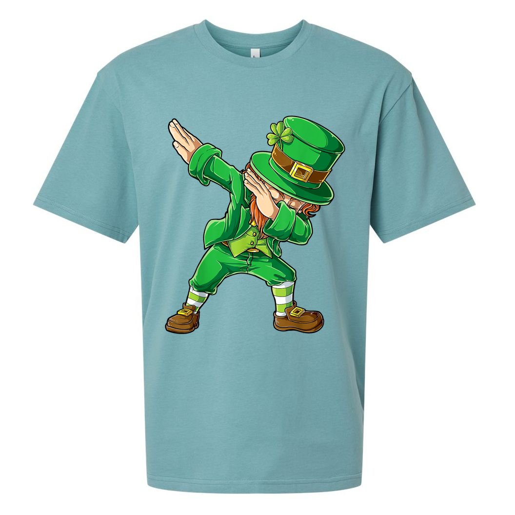 St Patricks Day Dabbing Leprechaun Boys Kids Men Dab Youth Sueded Cloud Jersey T-Shirt