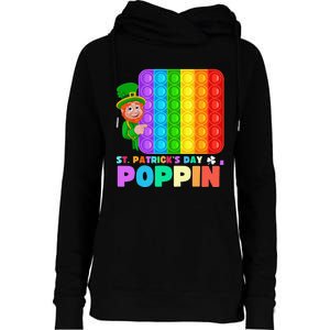 Saint Patrick's Day Is Poppin Pop It Fidet Toy St. Pattys Womens Funnel Neck Pullover Hood