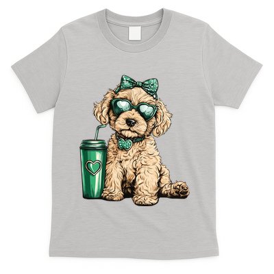 St. PatrickS Day Poodle Lover Design For Dog Moms T-Shirt