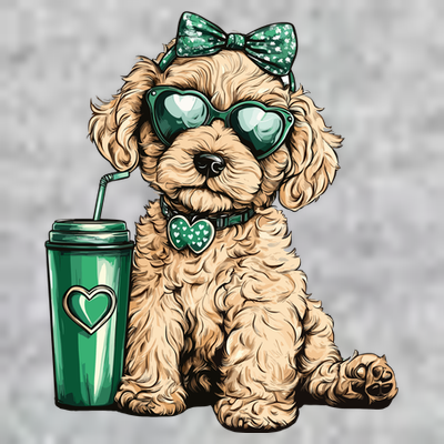 St. PatrickS Day Poodle Lover Design For Dog Moms T-Shirt