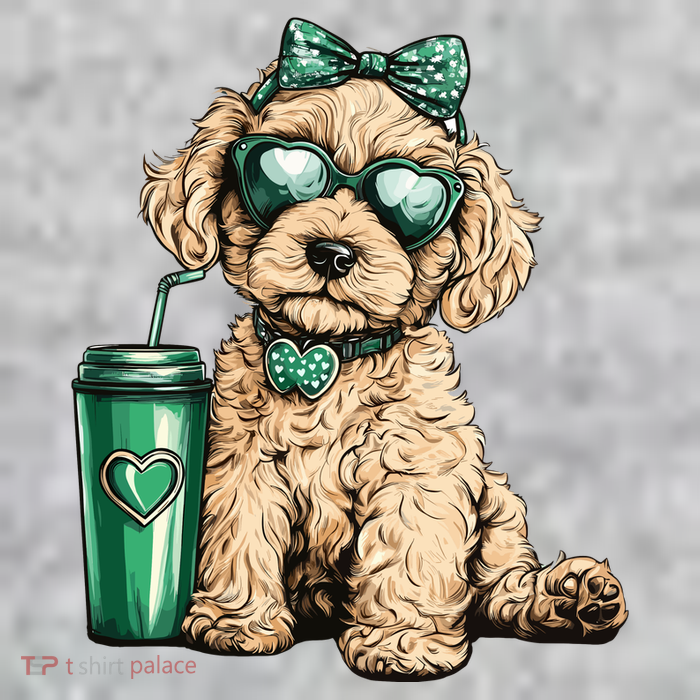 St. PatrickS Day Poodle Lover Design For Dog Moms T-Shirt