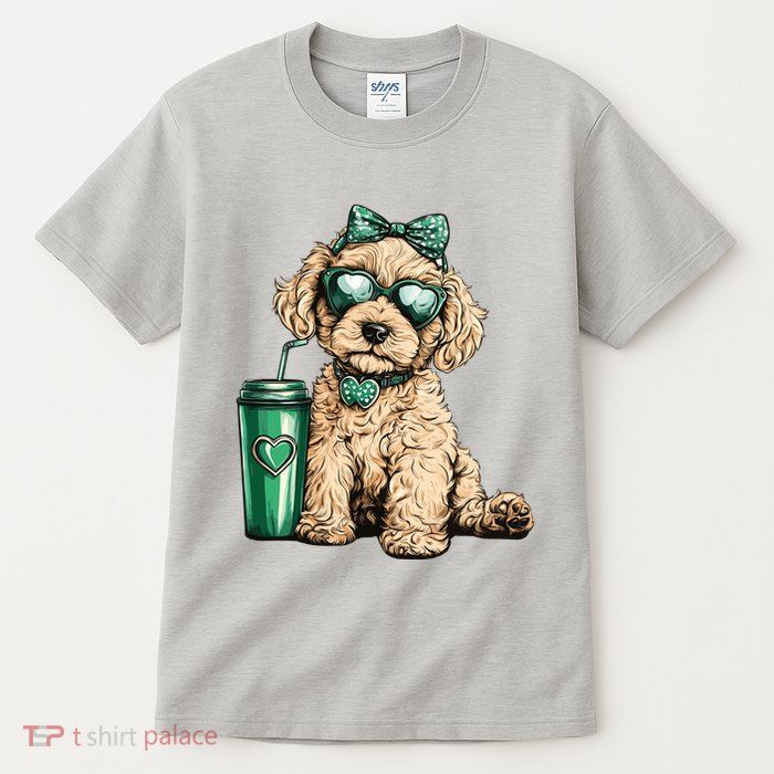 St. PatrickS Day Poodle Lover Design For Dog Moms Tall T-Shirt