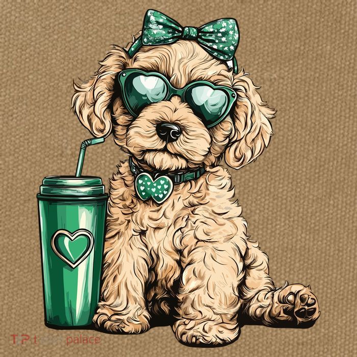 St. PatrickS Day Poodle Lover Design For Dog Moms Cotton Canvas Backpack
