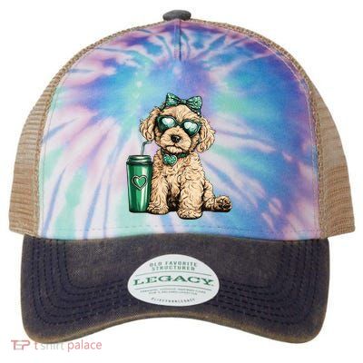 St. PatrickS Day Poodle Lover Design For Dog Moms Legacy Tie Dye Trucker Hat