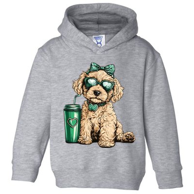 St. PatrickS Day Poodle Lover Design For Dog Moms Toddler Hoodie