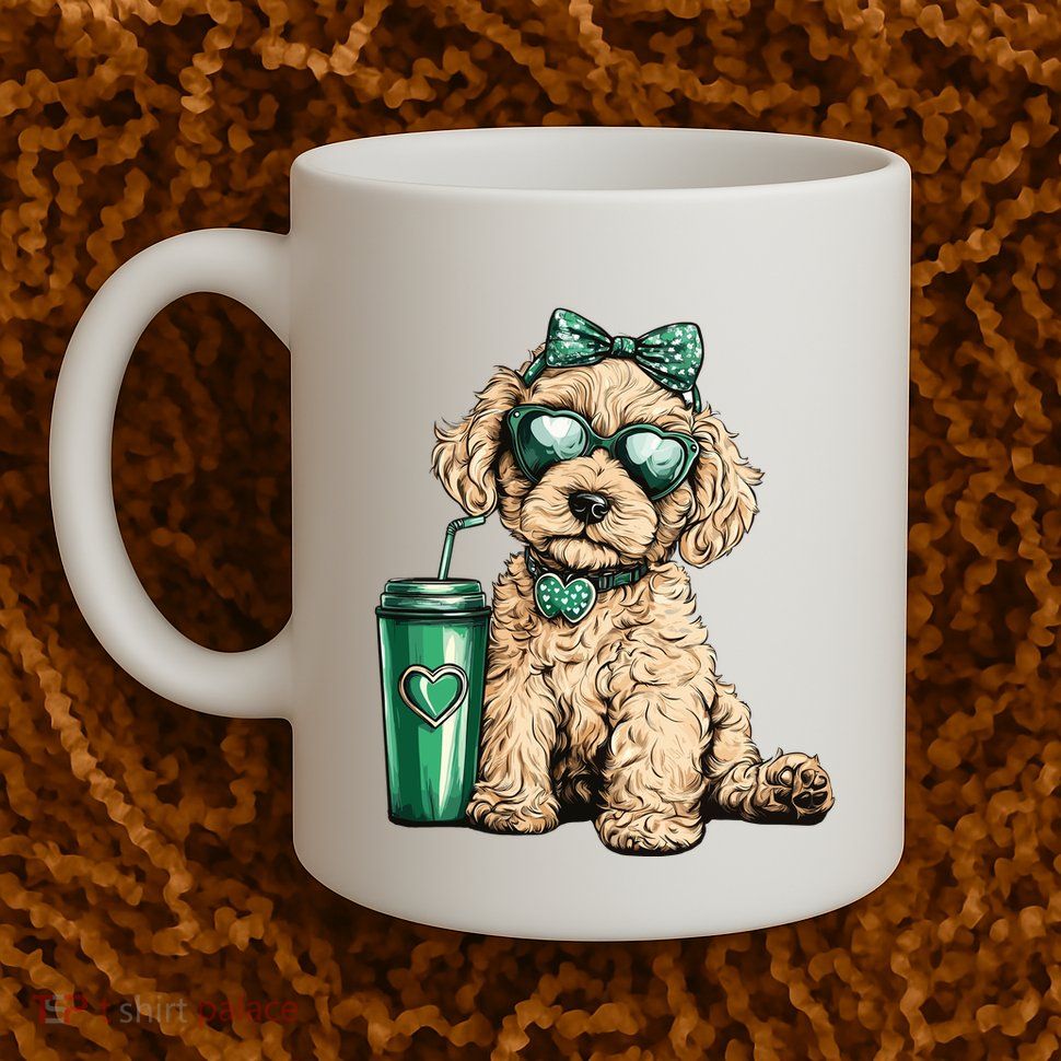 St. PatrickS Day Poodle Lover Design For Dog Moms Mug