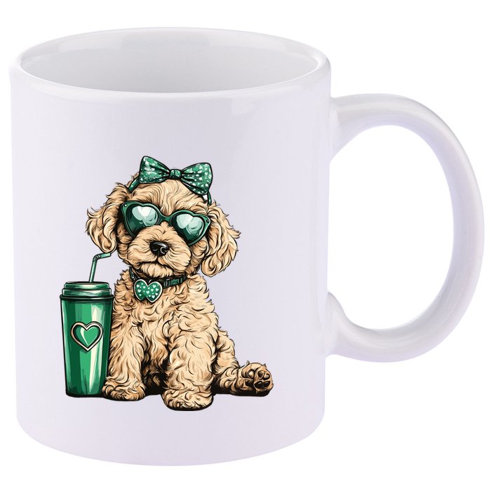 St. PatrickS Day Poodle Lover Design For Dog Moms 11oz C Handle Ceramic Mug