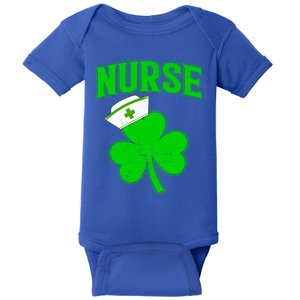 St Patricks Day Nurse Lover Shamrock Irish Nursing Clovers Funny Gift Baby Bodysuit