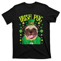 Saint Paticks Day Irish Pug Mom, Dad Rainbow T-Shirt