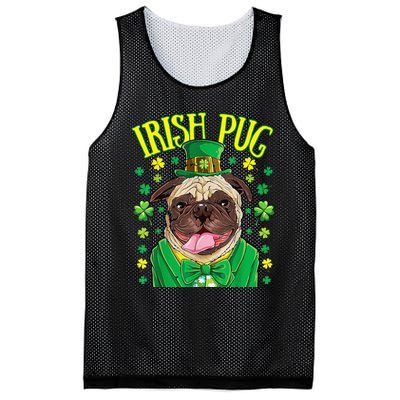 Saint Paticks Day Irish Pug Mom, Dad Rainbow Mesh Reversible Basketball Jersey Tank