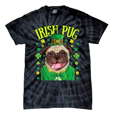 Saint Paticks Day Irish Pug Mom, Dad Rainbow Tie-Dye T-Shirt