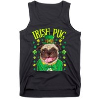 Saint Paticks Day Irish Pug Mom, Dad Rainbow Tank Top