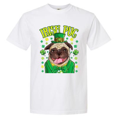 Saint Paticks Day Irish Pug Mom, Dad Rainbow Garment-Dyed Heavyweight T-Shirt