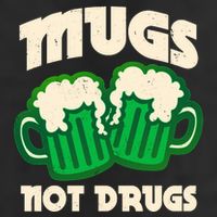 St Patricks Day Mugs Not Drugs Drink Green Beer 7 Panel Mesh Trucker Snapback Hat