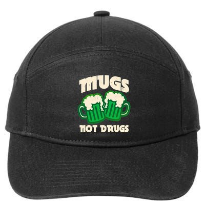 St Patricks Day Mugs Not Drugs Drink Green Beer 7-Panel Snapback Hat