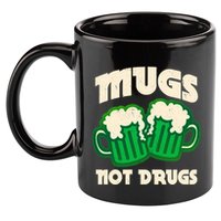 St Patricks Day Mugs Not Drugs Drink Green Beer 11oz C Handle Ceramic Mug