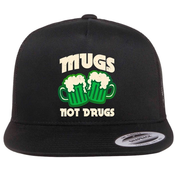 St Patricks Day Mugs Not Drugs Drink Green Beer Flatbill Hat