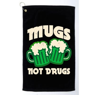 St Patricks Day Mugs Not Drugs Drink Green Beer Golf Towel