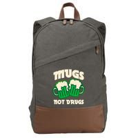 St Patricks Day Mugs Not Drugs Drink Green Beer Cotton Canvas Backpack