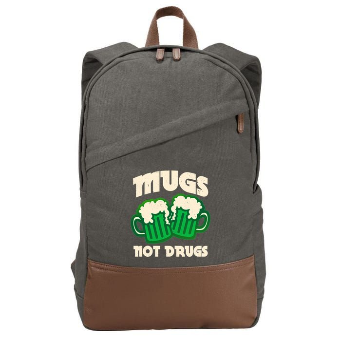 St Patricks Day Mugs Not Drugs Drink Green Beer Cotton Canvas Backpack