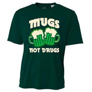 St Patricks Day Mugs Not Drugs Drink Green Beer Cooling Performance Crew T-Shirt