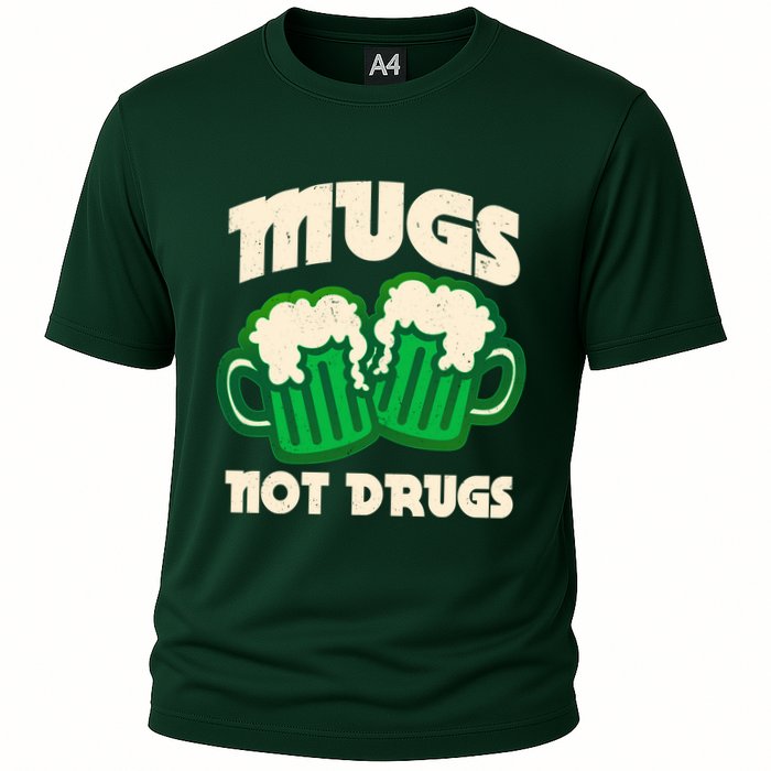 St Patricks Day Mugs Not Drugs Drink Green Beer Cooling Performance Crew T-Shirt