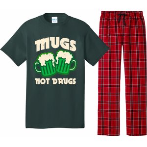 St Patricks Day Mugs Not Drugs Drink Green Beer Pajama Set