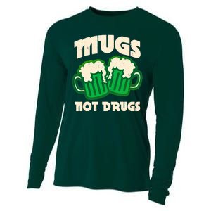 St Patricks Day Mugs Not Drugs Drink Green Beer Cooling Performance Long Sleeve Crew