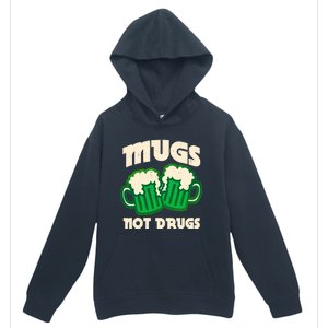 St Patricks Day Mugs Not Drugs Drink Green Beer Urban Pullover Hoodie