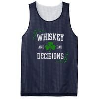 St Patricks Day With Whiskey And Bad Decisions Mesh Reversible Basketball Jersey Tank