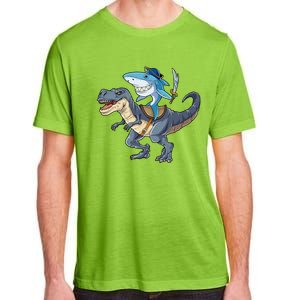 Shark Pirate Dinosaur T Rex Funny Jawsome Gifts Hoodie Adult ChromaSoft Performance T-Shirt