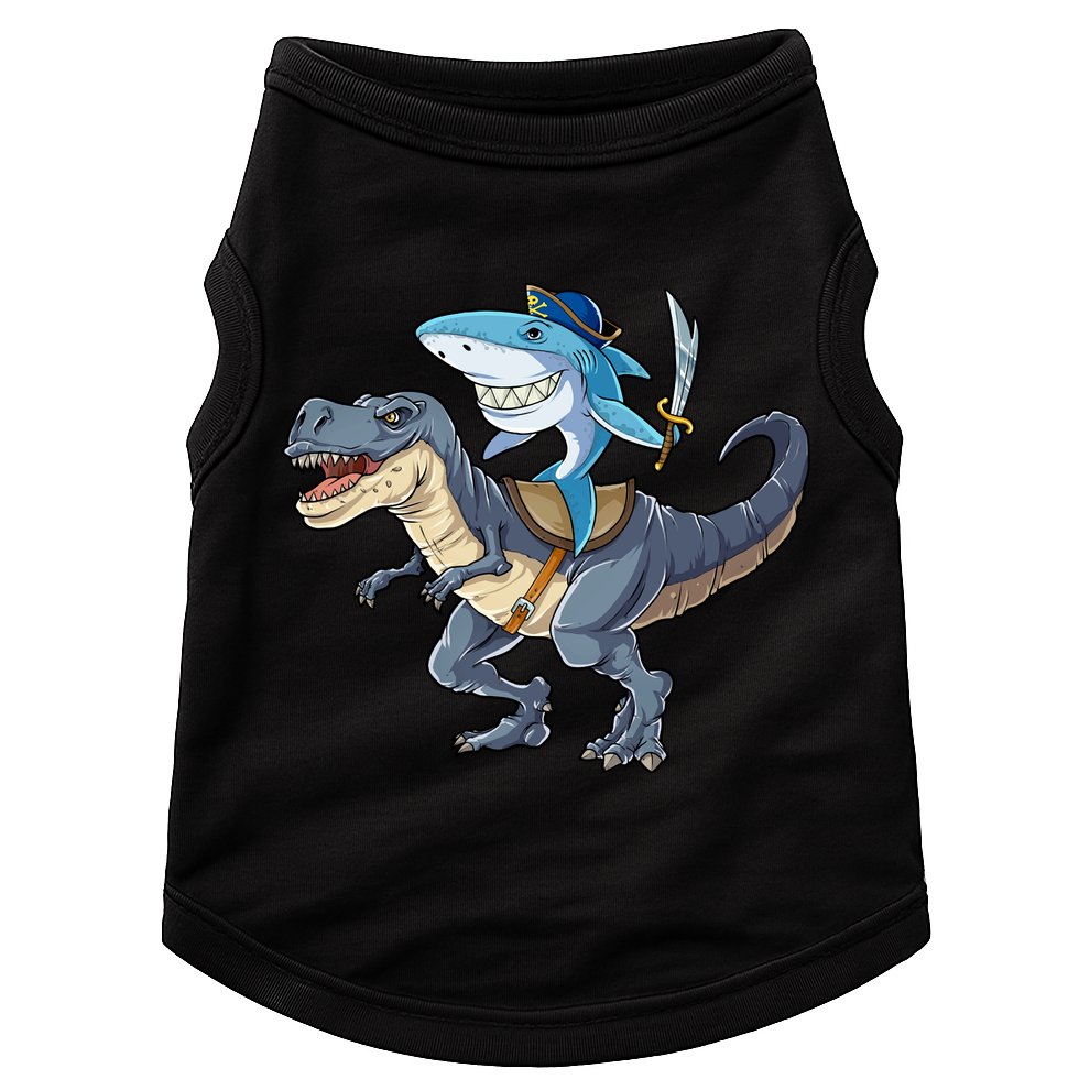 Shark Pirate Dinosaur T Rex Funny Jawsome Gifts Hoodie Doggie Tank