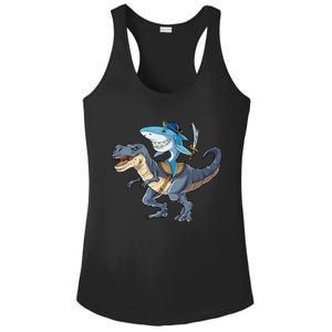 Shark Pirate Dinosaur T Rex Funny Jawsome Gifts Hoodie Ladies PosiCharge Competitor Racerback Tank