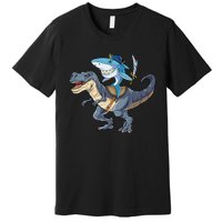 Shark Pirate Dinosaur T Rex Funny Jawsome Gifts Hoodie Premium T-Shirt