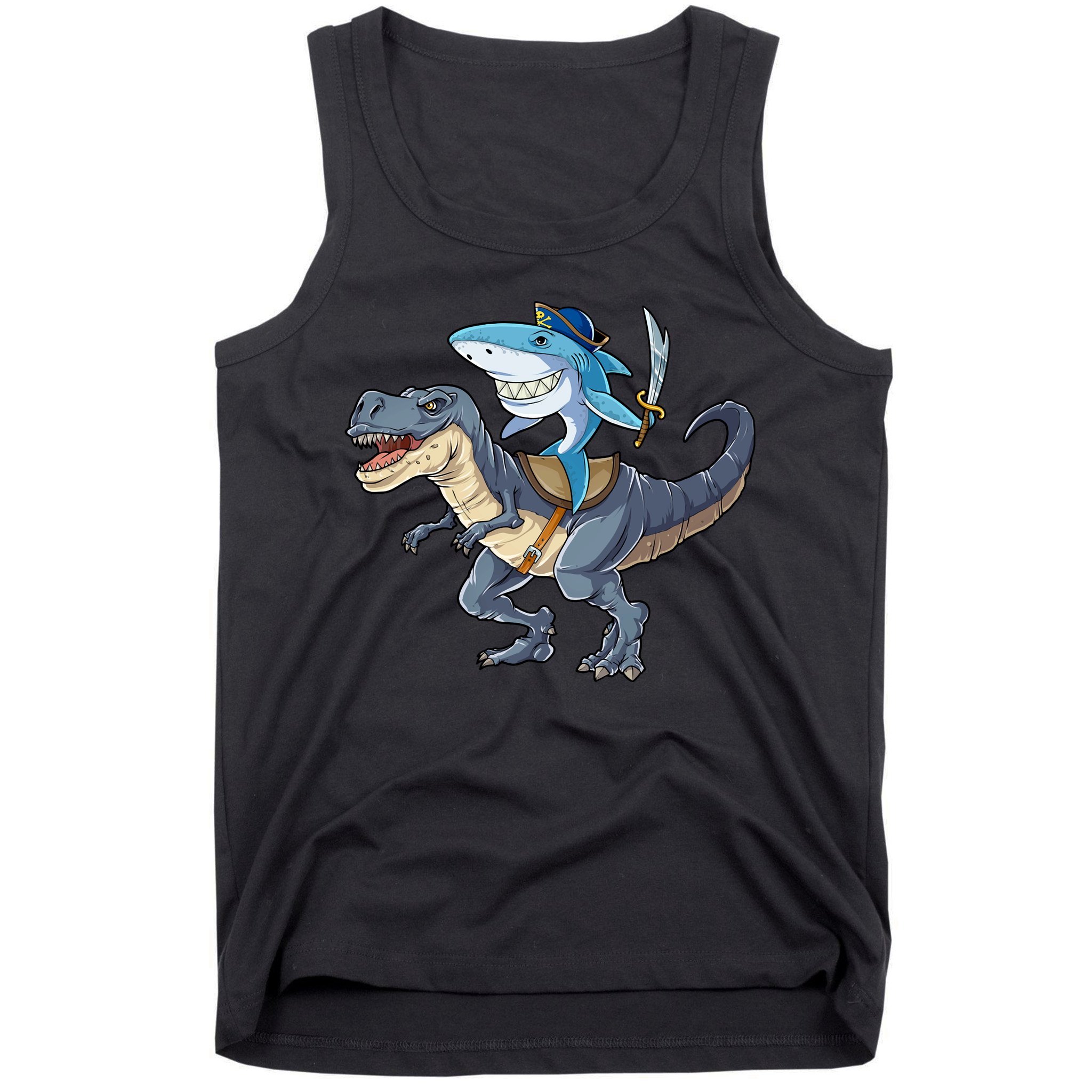Shark Pirate Dinosaur T Rex Funny Jawsome Gifts Hoodie Tank Top