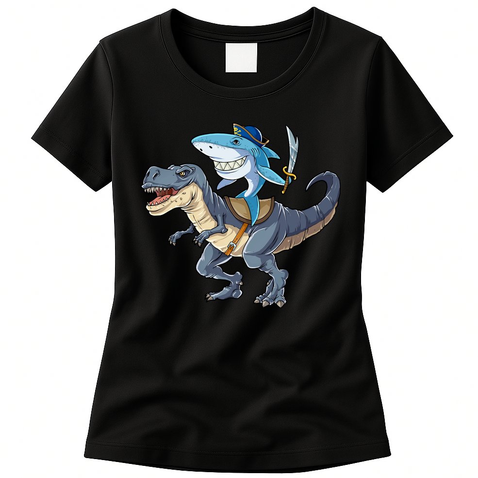 Shark Pirate Dinosaur T Rex Funny Jawsome Gifts Hoodie Womens T-Shirt