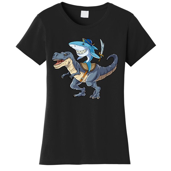 Shark Pirate Dinosaur T Rex Funny Jawsome Gifts Hoodie Women's T-Shirt