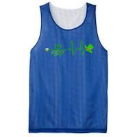 St Patricks Day Nurse Shamrock Heartbeat Stethoscope Irish Gift Mesh Reversible Basketball Jersey Tank