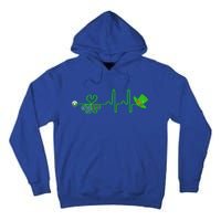 St Patricks Day Nurse Shamrock Heartbeat Stethoscope Irish Gift Tall Hoodie