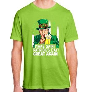 St Patricks Day Trump Make Great Again Funny Leprechaun Gift Adult ChromaSoft Performance T-Shirt