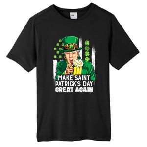 St Patricks Day Trump Make Great Again Funny Leprechaun Gift Tall Fusion ChromaSoft Performance T-Shirt