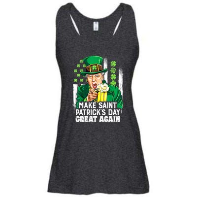 St Patricks Day Trump Make Great Again Funny Leprechaun Gift Ladies Essential Flowy Tank