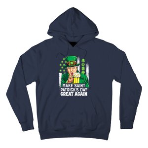 St Patricks Day Trump Make Great Again Funny Leprechaun Gift Hoodie