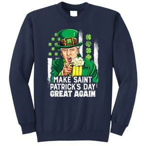 St Patricks Day Trump Make Great Again Funny Leprechaun Gift Sweatshirt