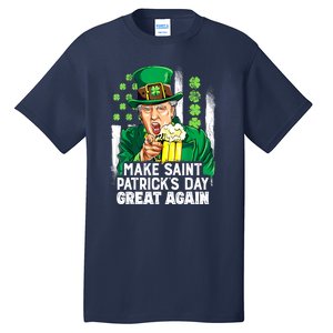 St Patricks Day Trump Make Great Again Funny Leprechaun Gift Tall T-Shirt